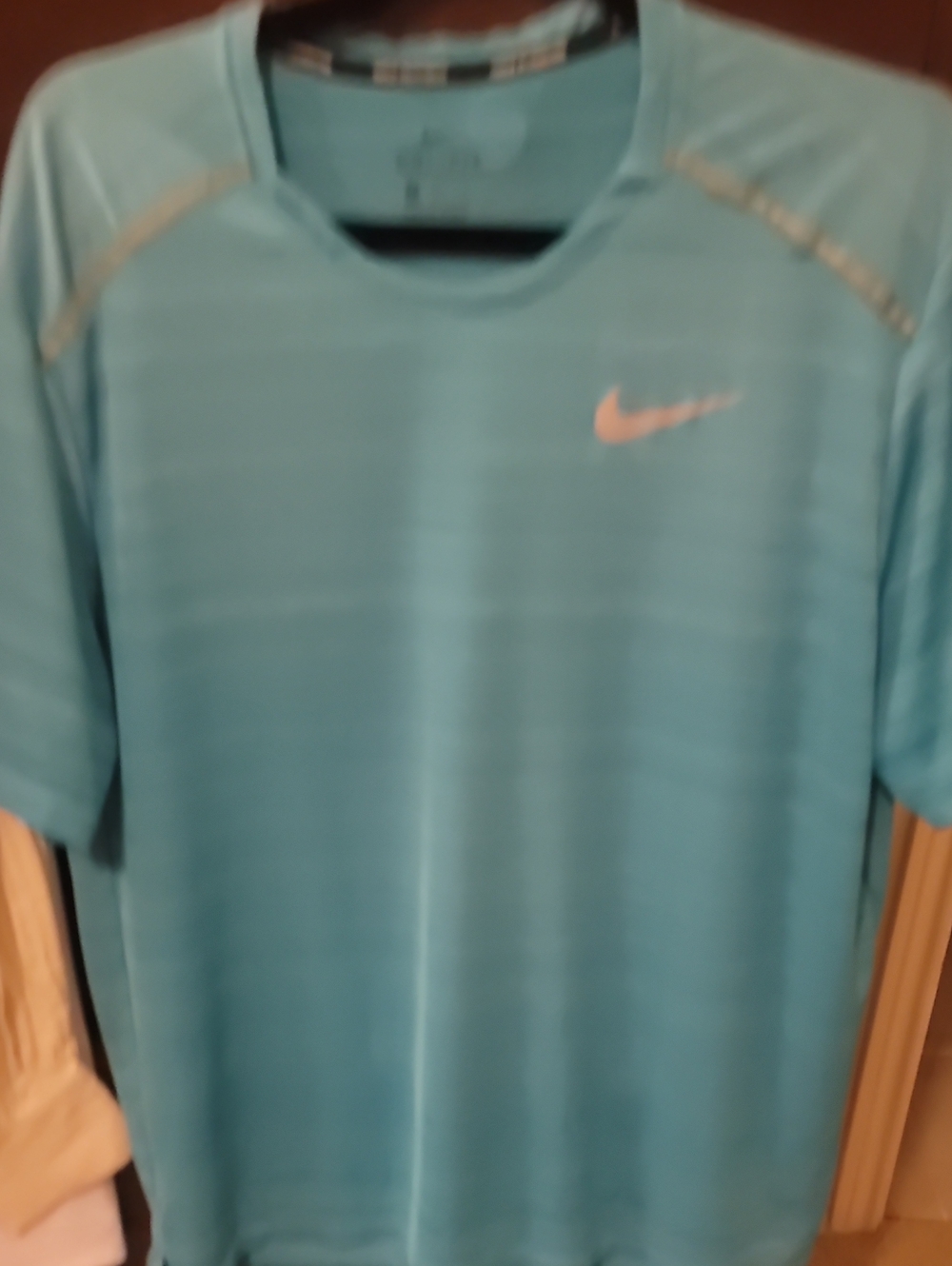 Nike T-shirt Men XL DRI-FIT Short Sleeve Teal Performance Running Top Breathable